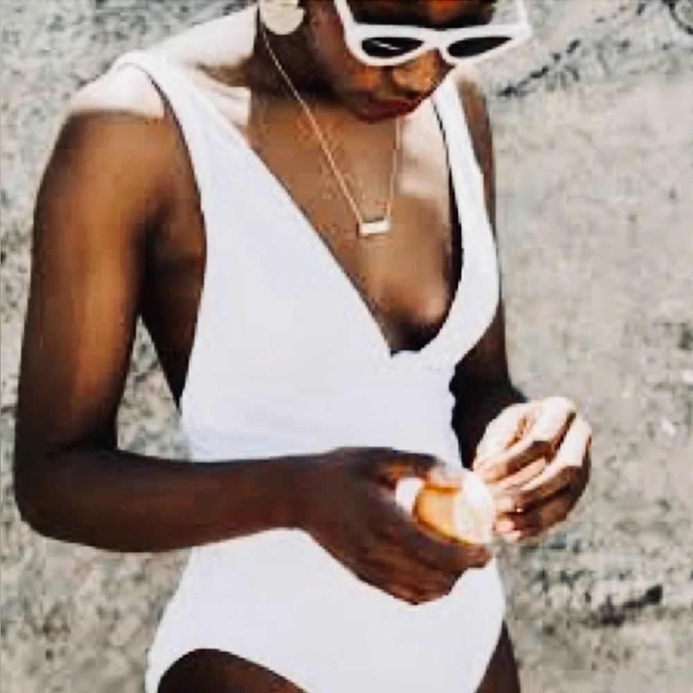 NWT - $128 ANDIE Swim - ‘Sardinia’ Ribbed One Piece - White | XXLT Tall